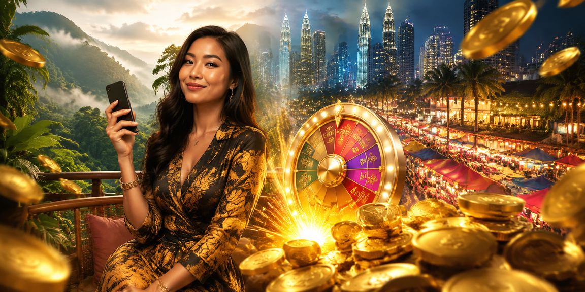 Suasana permainan kasino bernasib baik di Kuala Lumpur dengan tema Melayu