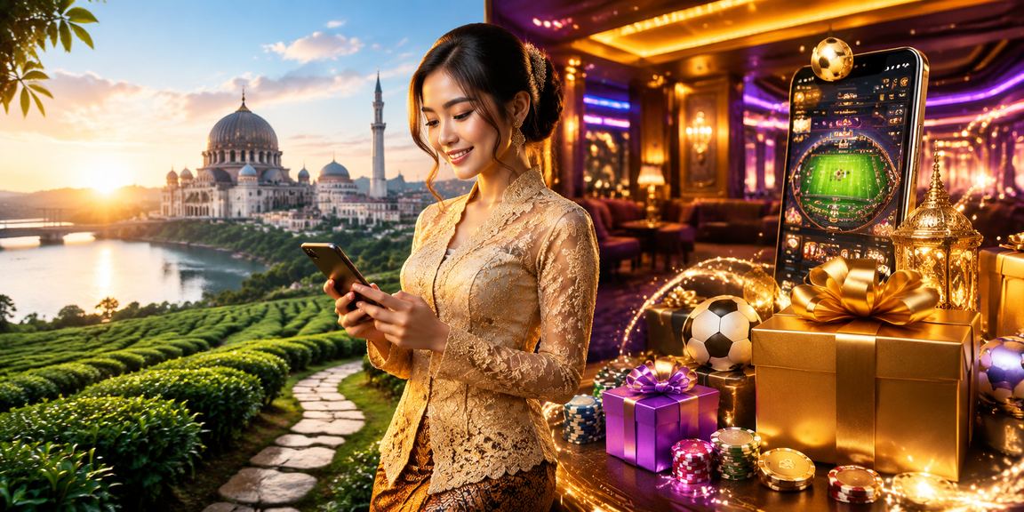 Pemain berbaju kebaya di Putrajaya mengakses promosi kasino 160 melalui telefon